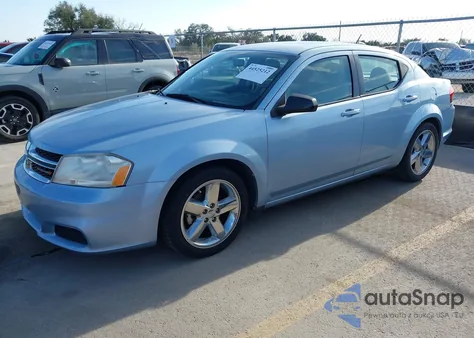 2013 Dodge Avenger Se из США, поврежденный, VIN 1C3CDZAB0DN638736